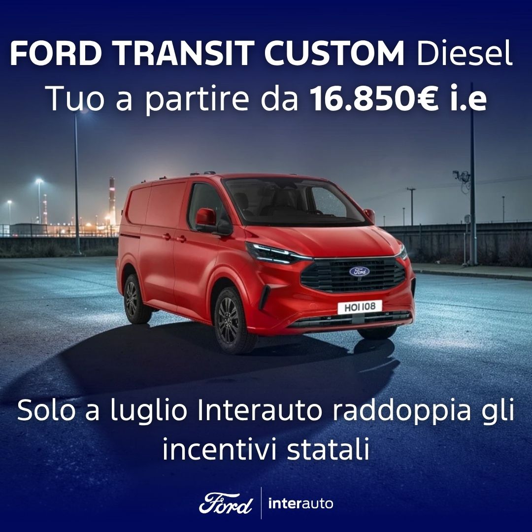 Ford Transit Custom Rosso Promozione Luglio (1)