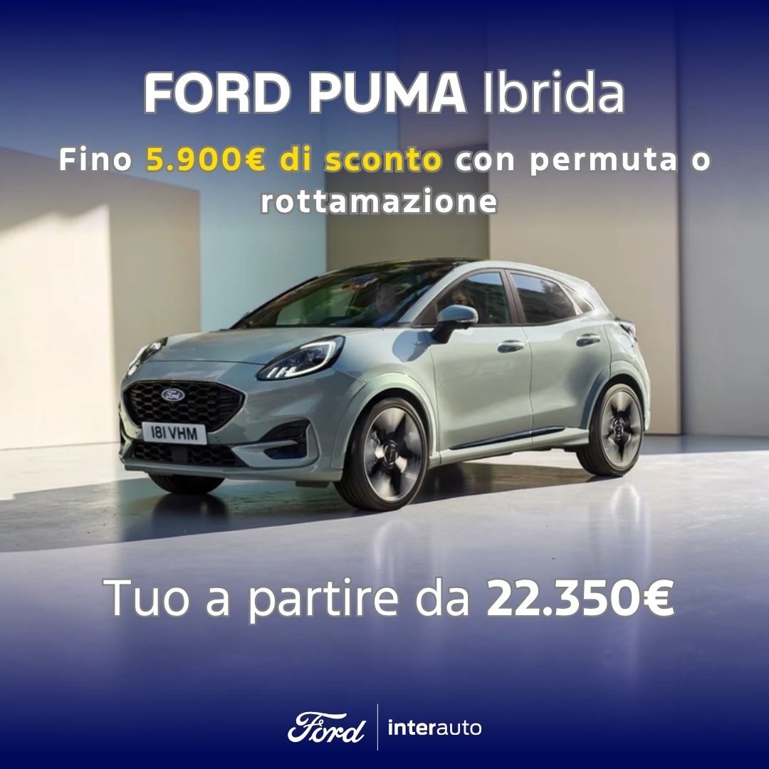 Ford Puma Ibrida Grigia Promo Ottobre2026