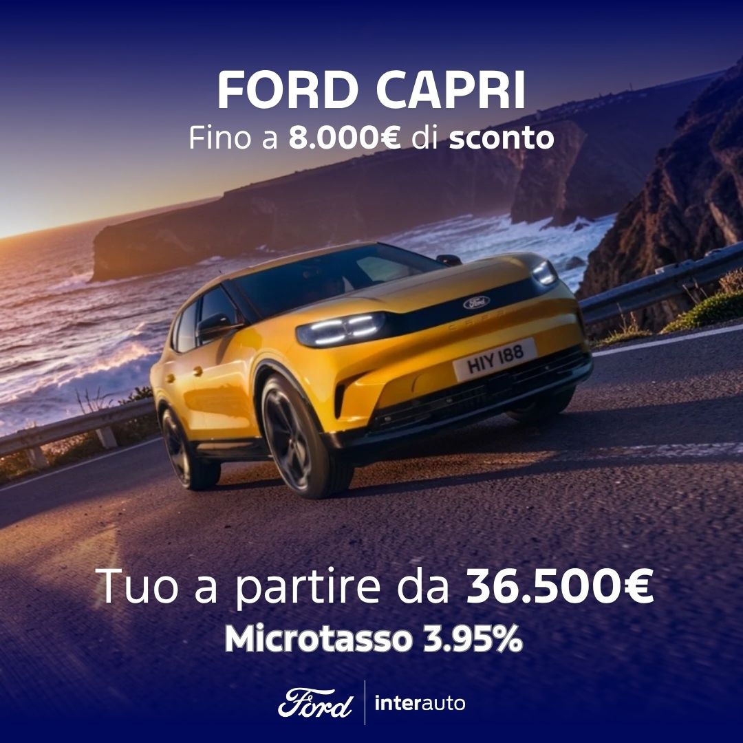 Ford Capri Gialla Promozione Luglio