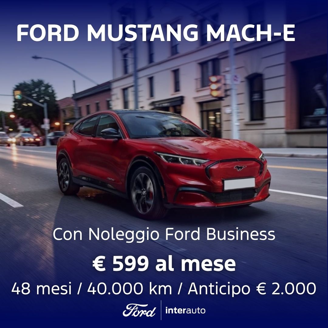 Ford Mustang Mach E Rossa Promozione Luglio (1)