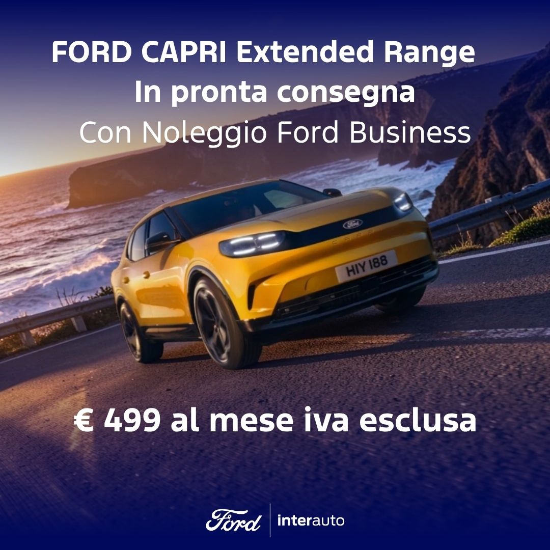 Ford Capri Extended Range Pronta Consegna Noleggio Business Interauto
