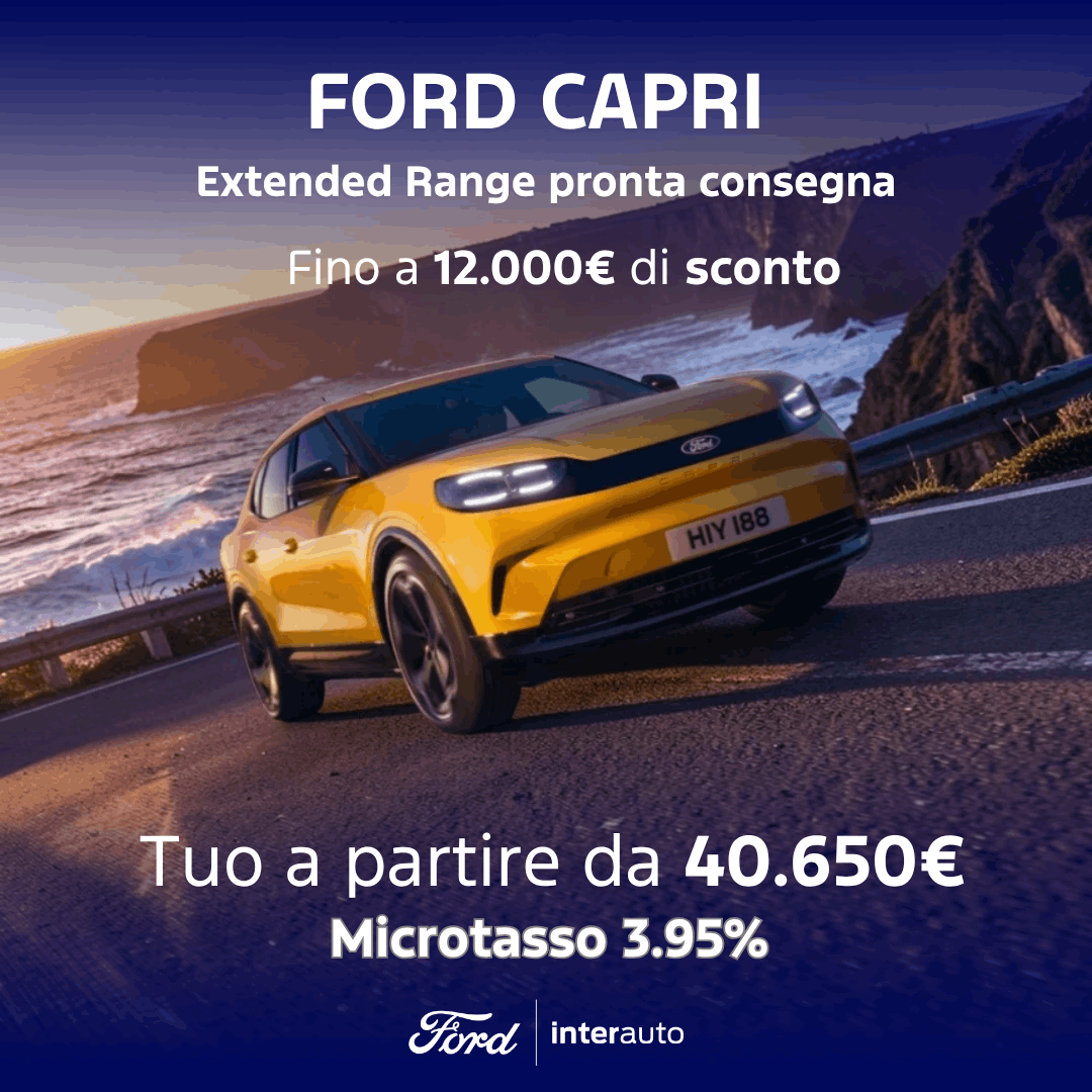 Ford Capri Gialla Promozione Interauto Luglio2026