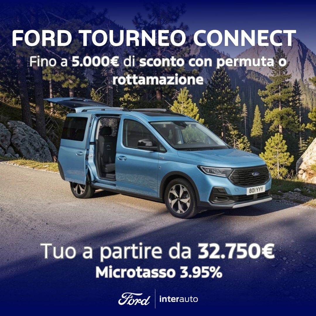 Ford Tourneo Connect Azzurro Promozione Luglio