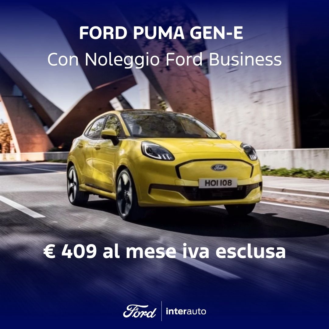 Ford Puma Gen E Noleggio Business Interauto