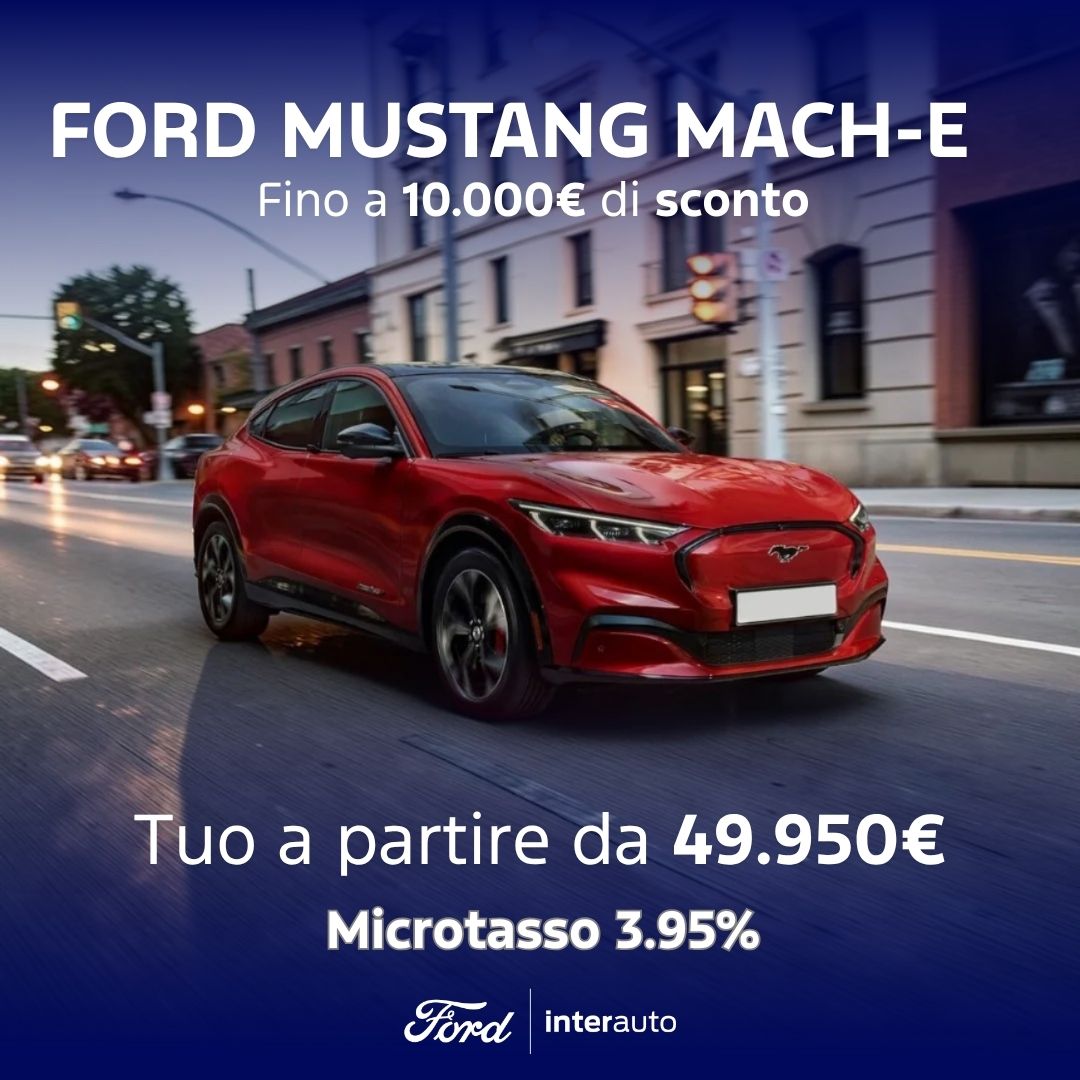Ford Mustang Mach E Rossa Promozione Settembre 2026