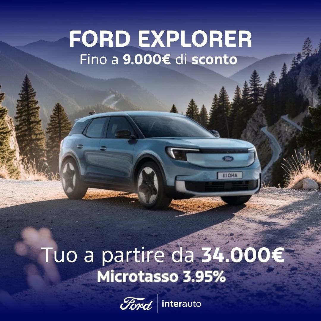 Ford Explorer Azzurro Promozione Settembre 2026