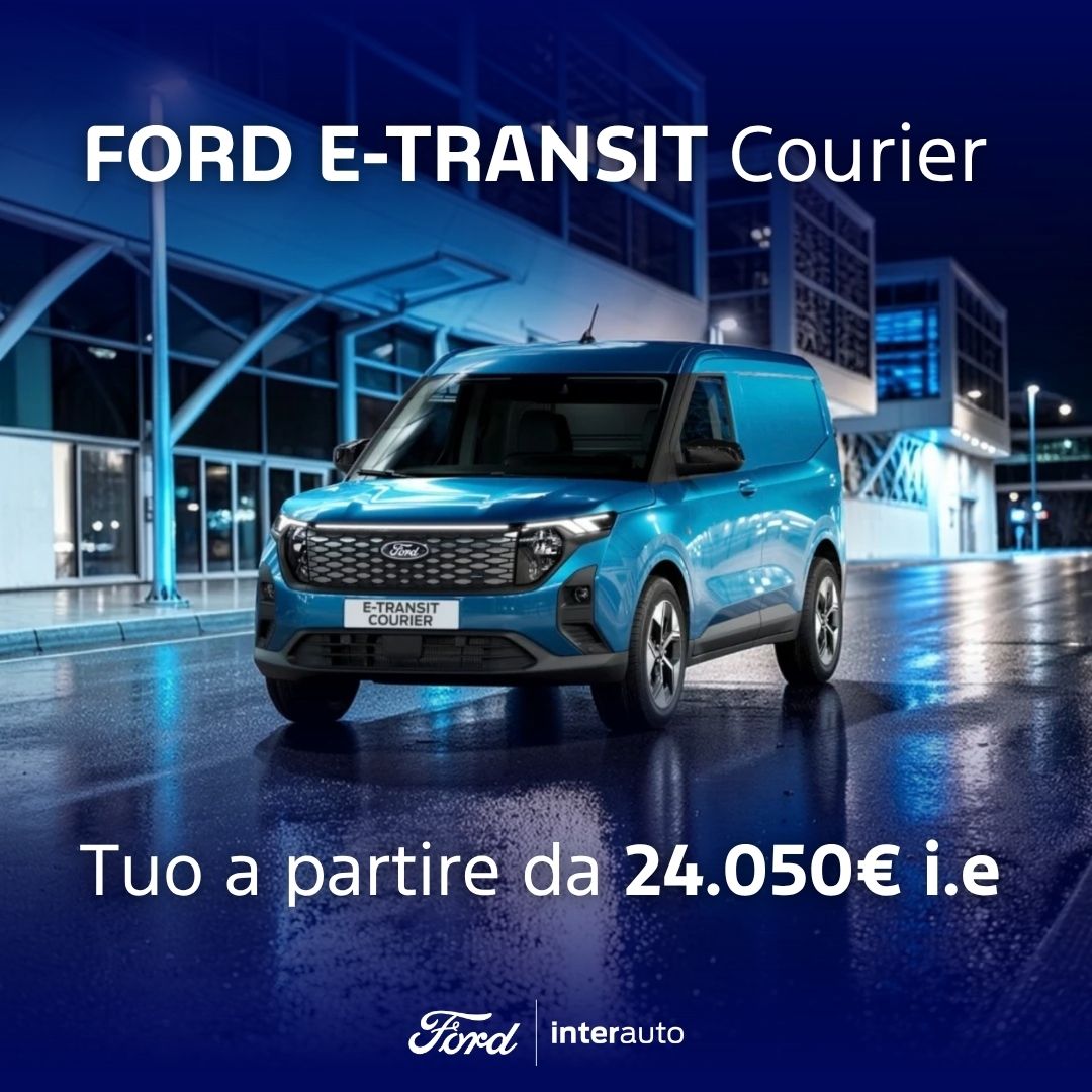 Transit Courier Elettrico Blu Promozione Agosto 2026