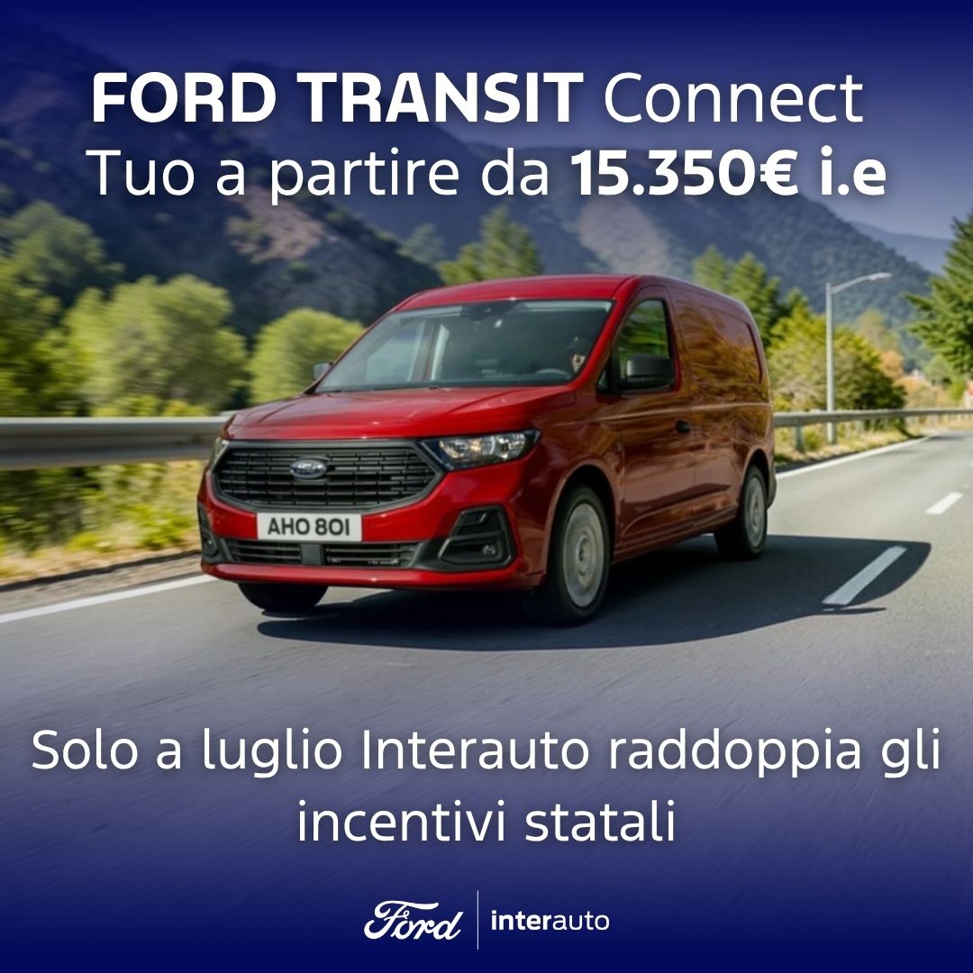Ford Transit Connect Rosso Promozione Luglio