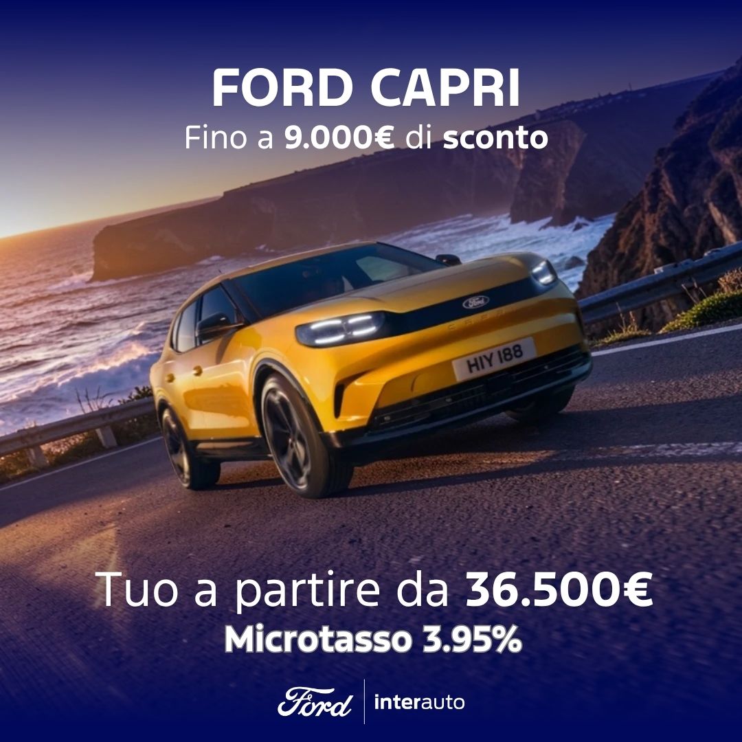 Ford Capri Gialla Promozione Settembre 2026