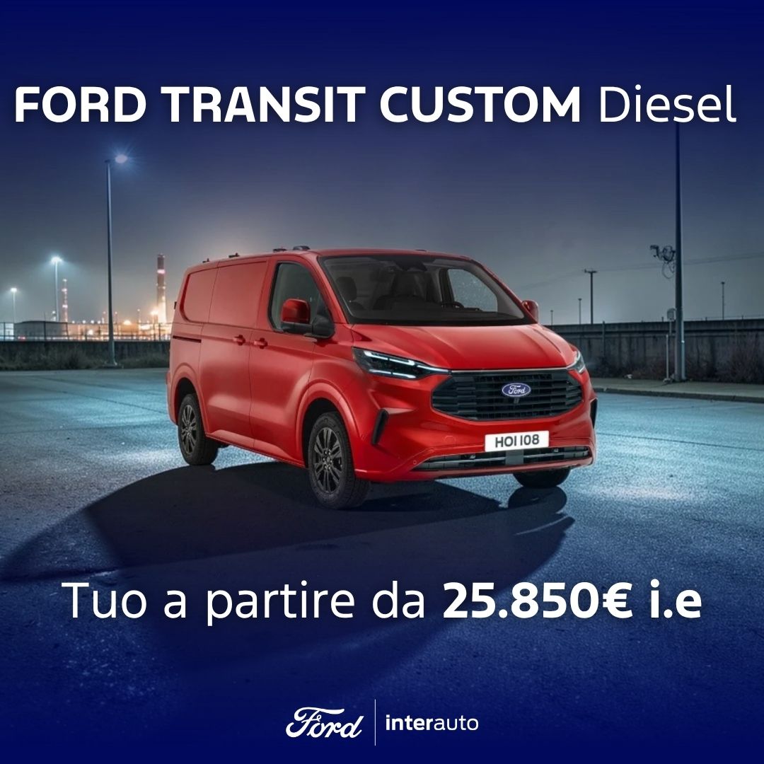 Transit Custom Diesel Rosso Promozione Agosto 2026